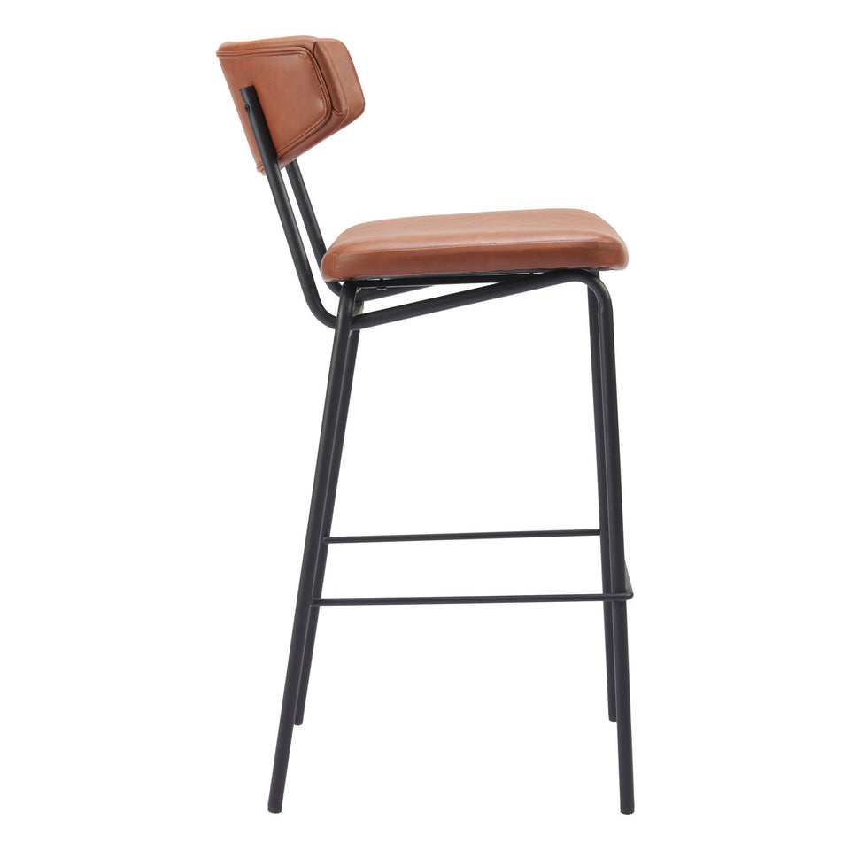 Charon Barstool (Set of 2) Vintage Brown