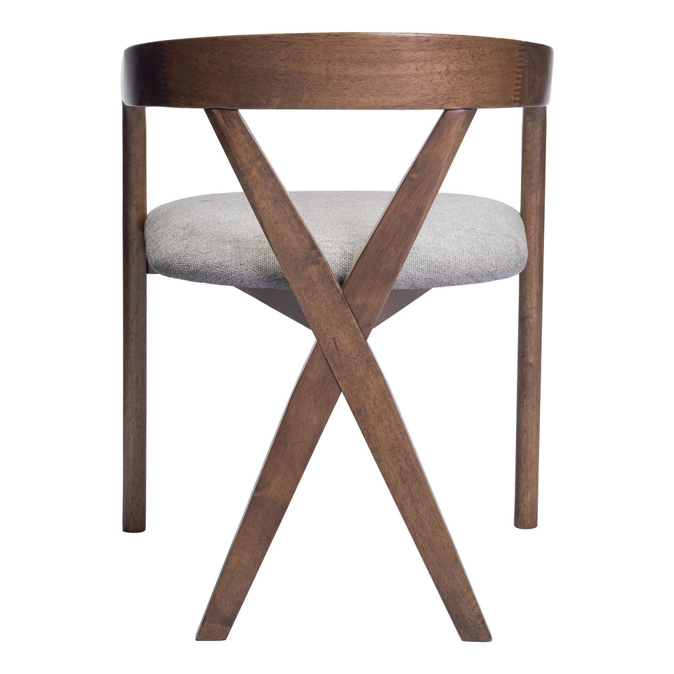 Cairo Dining Chair Dove Gray & Walnut