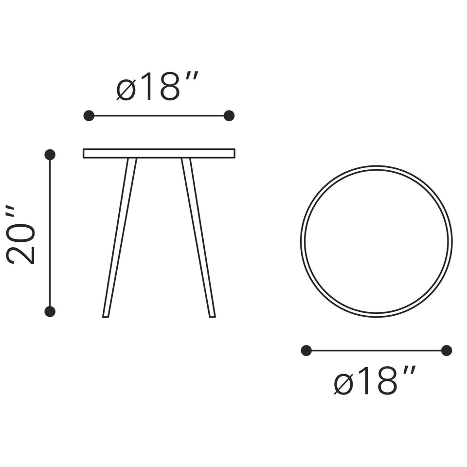 Particle Side Table Gold & Black