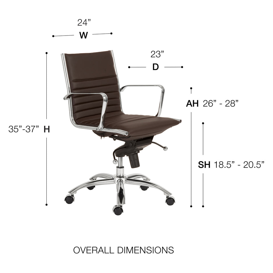 Dirk Low Back Office Chair in Leatherette