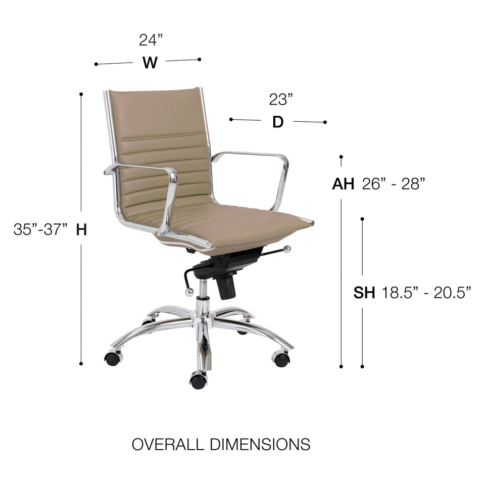 Dirk Low Back Office Chair in Leatherette