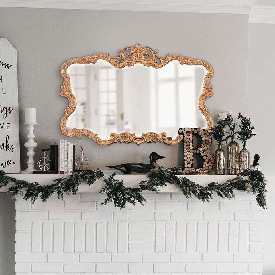Antiqued Talida 27 X 38 Inch Gold Leaf Wall Mirror