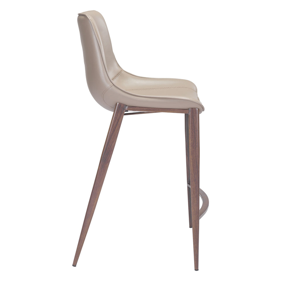 Magnus Counter Stool (Set of 2) Brown & Walnut