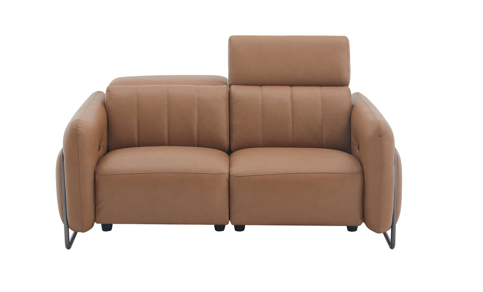 President Leather Sofa Set in Cognag