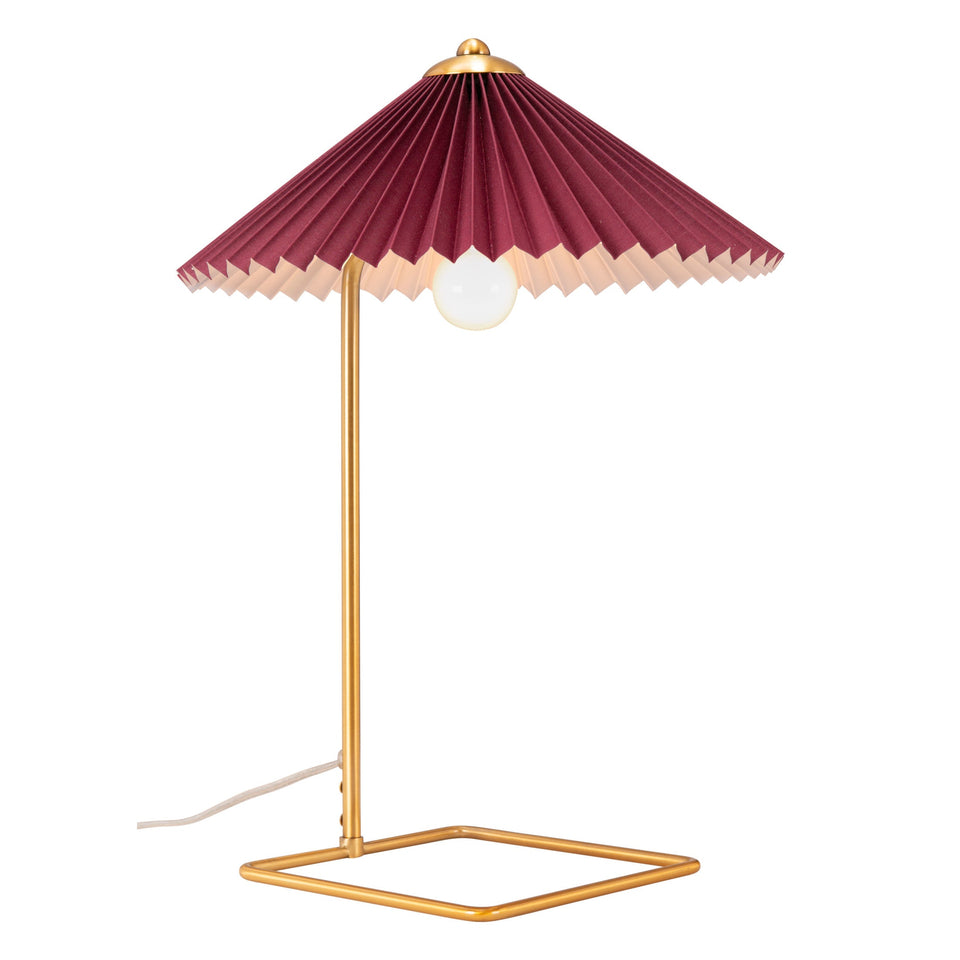 Charo Table Lamp Red & Gold