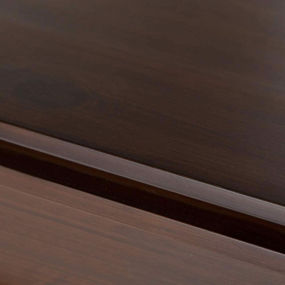 Pine Wood Sideboard Buffet Russet Brown Adjustable Shelves