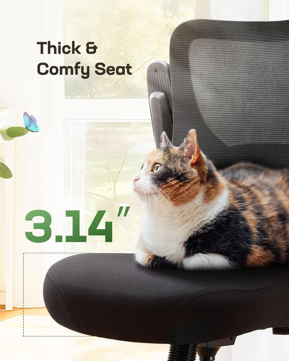 Mesh Office Chair With Adjustable Armrests And Lumbar