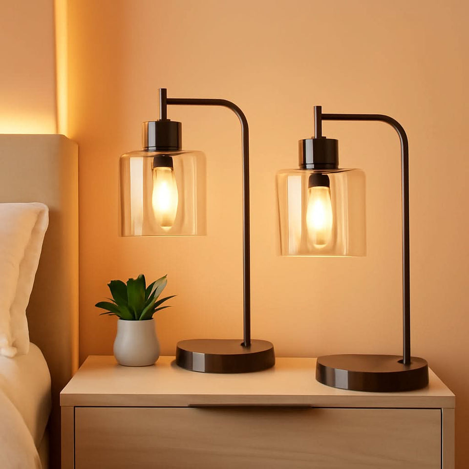 Industrial Touch Table Lamps Set Of 2 Oil Rubbed Bronze