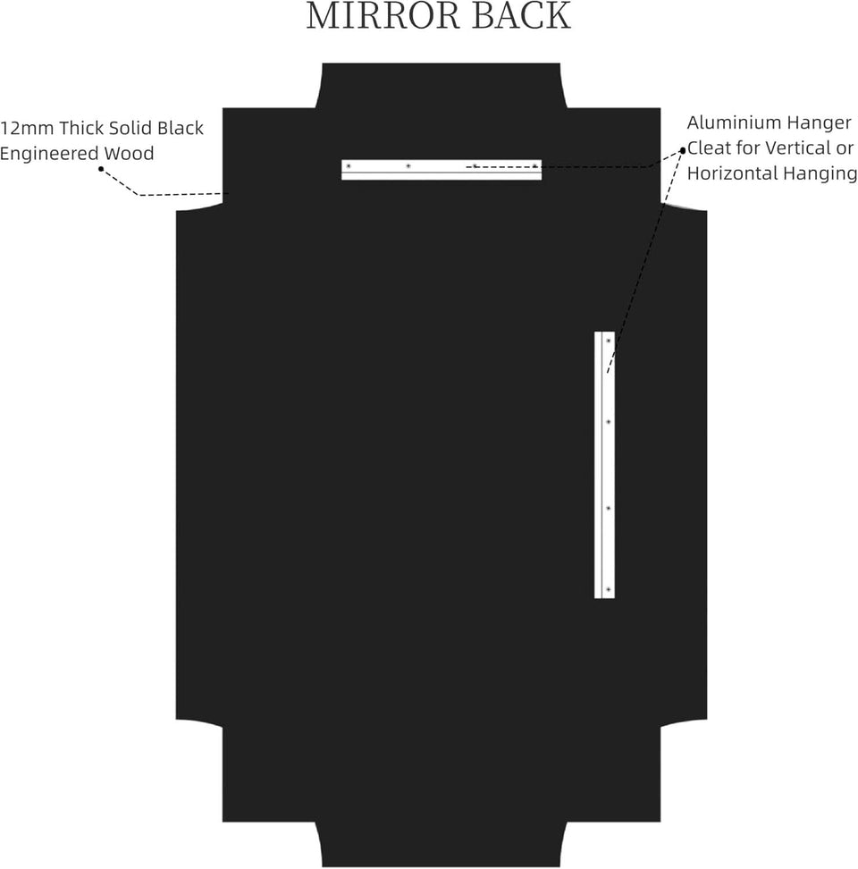 32x48 Inch Gold Wall Mirror Beveled Full Length Mirror