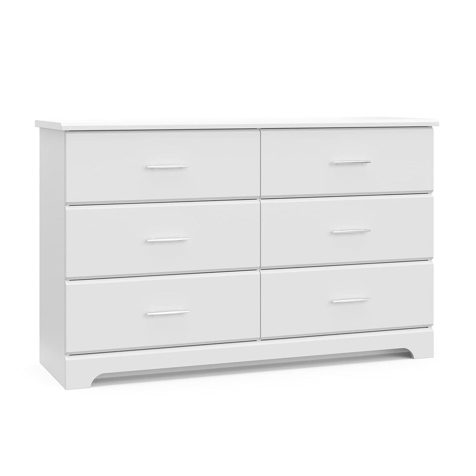White 6 Drawer Dresser For Kids With GREENGUARD Gold Safety Kit