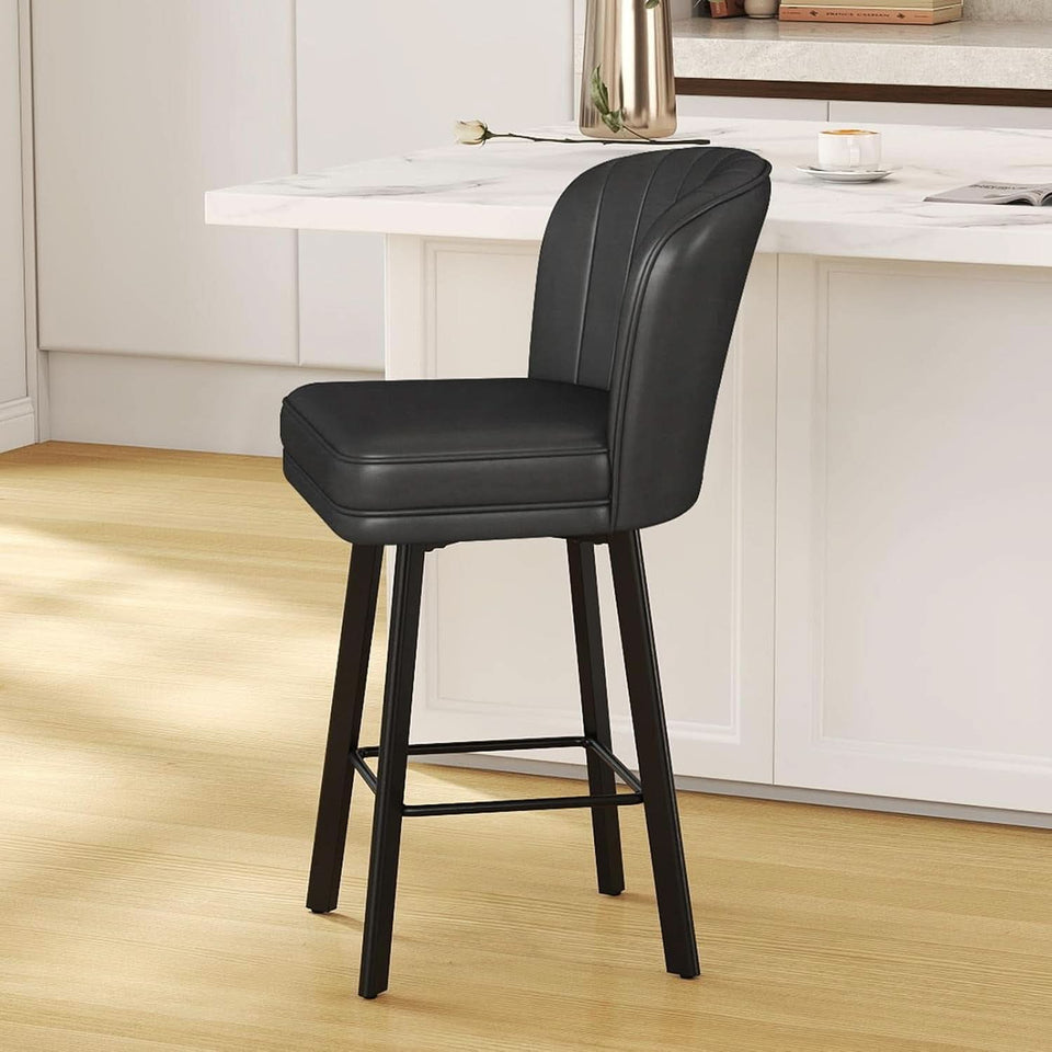 Modern Swivel Counter Height Bar Stools Set of Four
