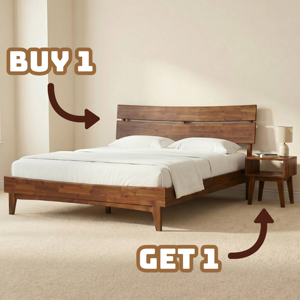 Aurora Solid Wood Bed Frame