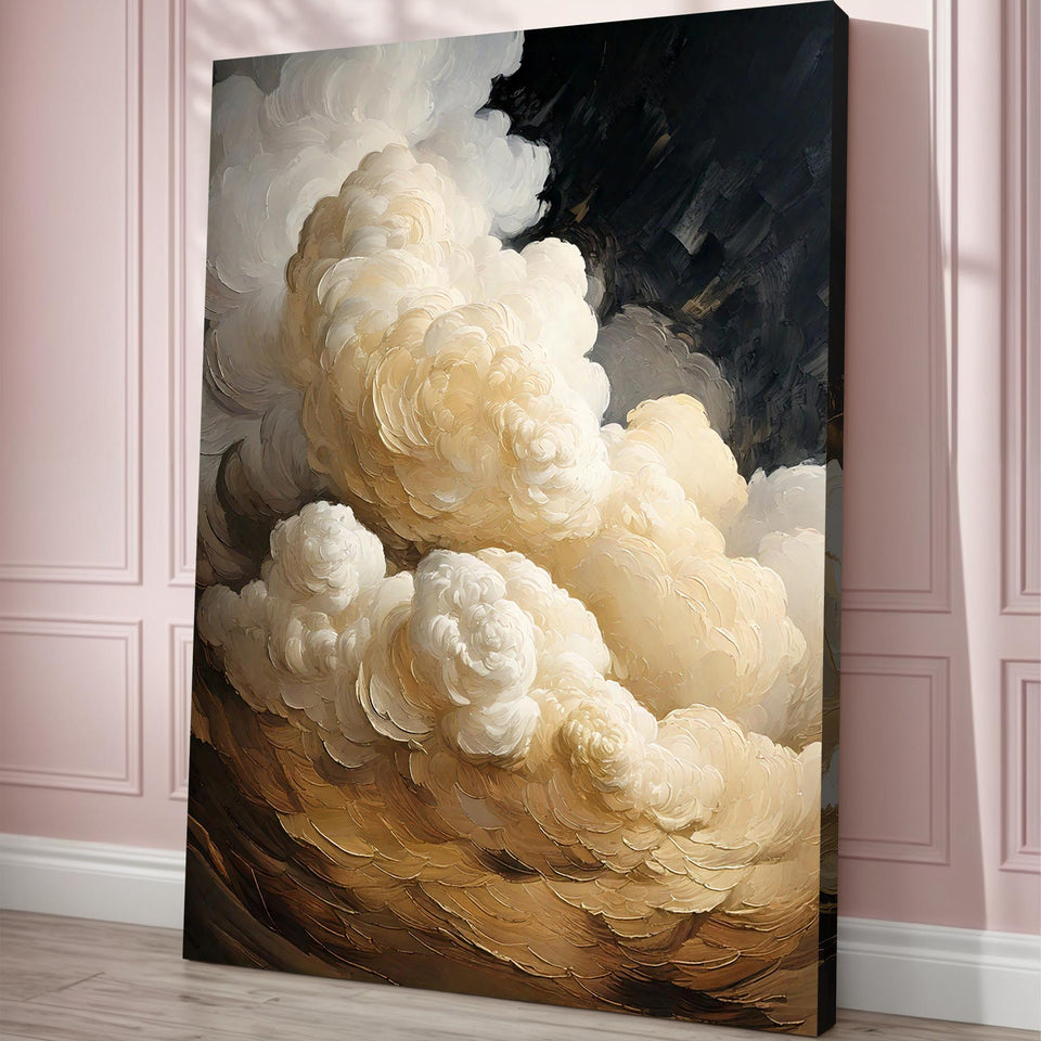 Beige Cloud Abstract Wall Art