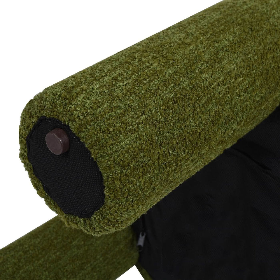 Hugo Twenty Point FiveInch Rounded Moss Green Ottoman