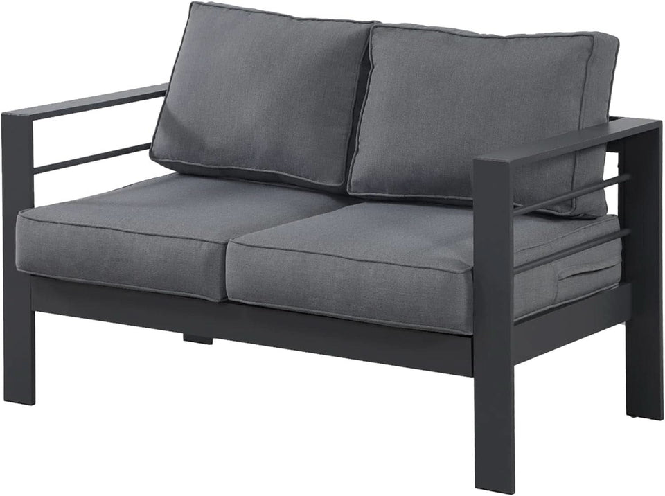Aluminum Loveseat Sofa for All-Weather Outdoor Relaxation