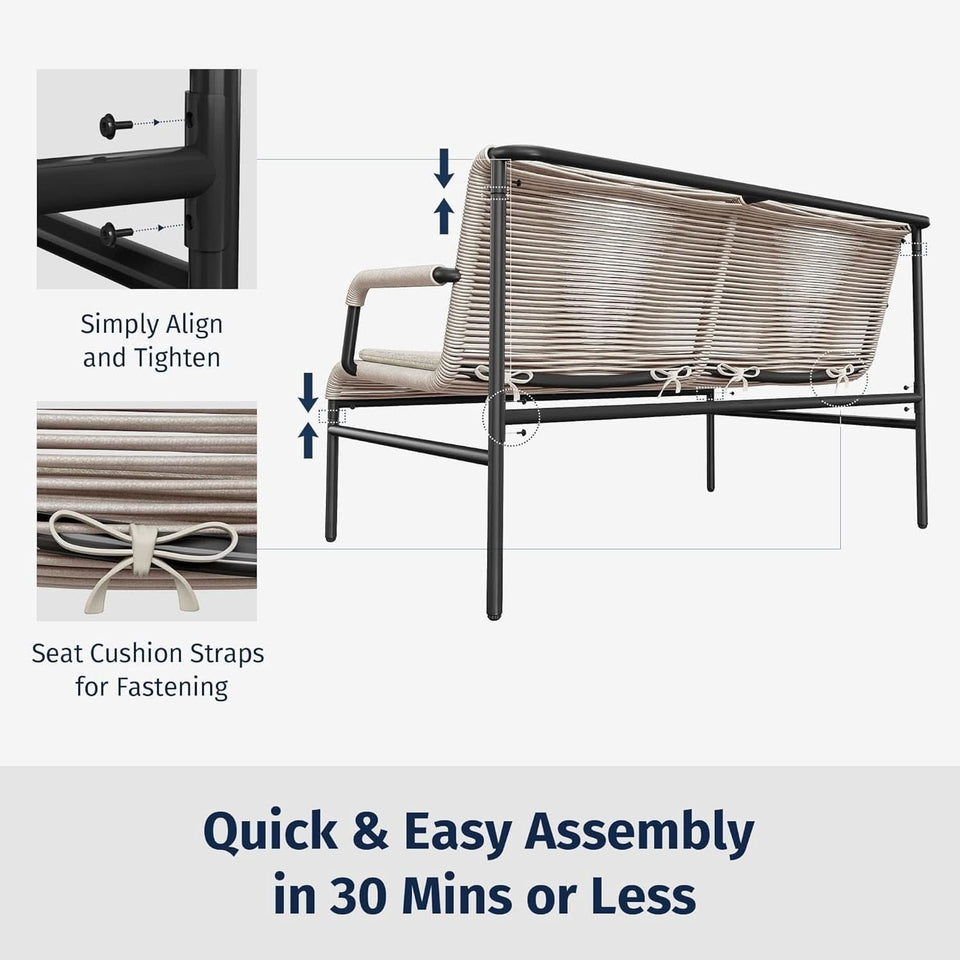 Modern Four Piece Patio Furniture Set for Outdoor Spaces