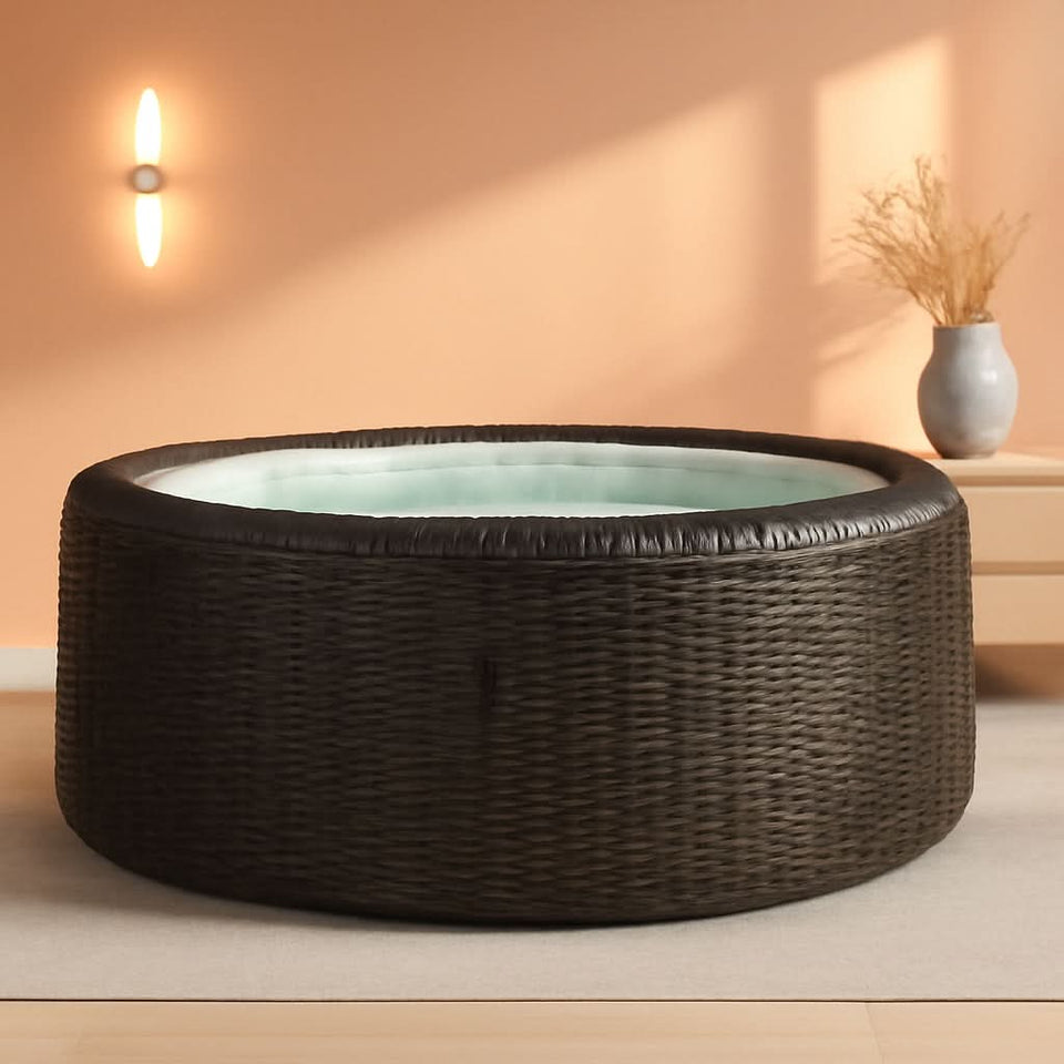 7 Person Round Inflatable Hot Tub With 180 Jets Spa