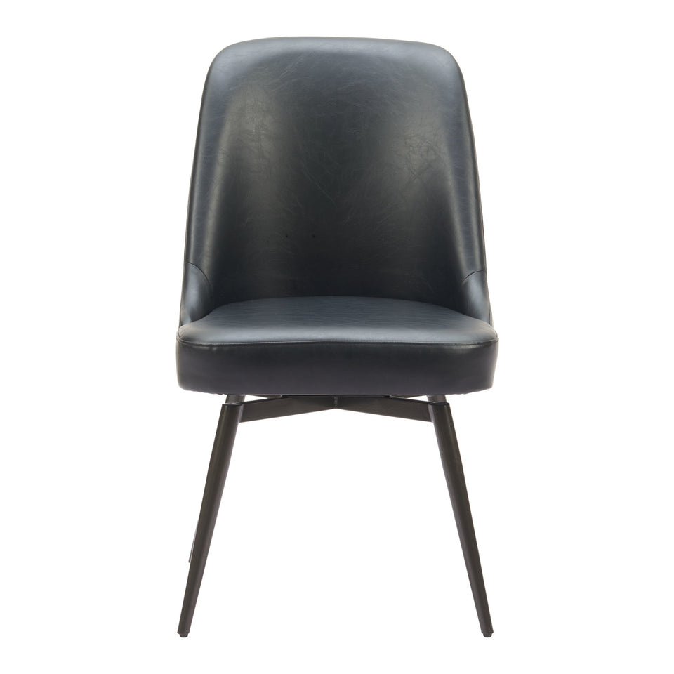 Keppel Swivel Dining Chair (Set of 2) Black