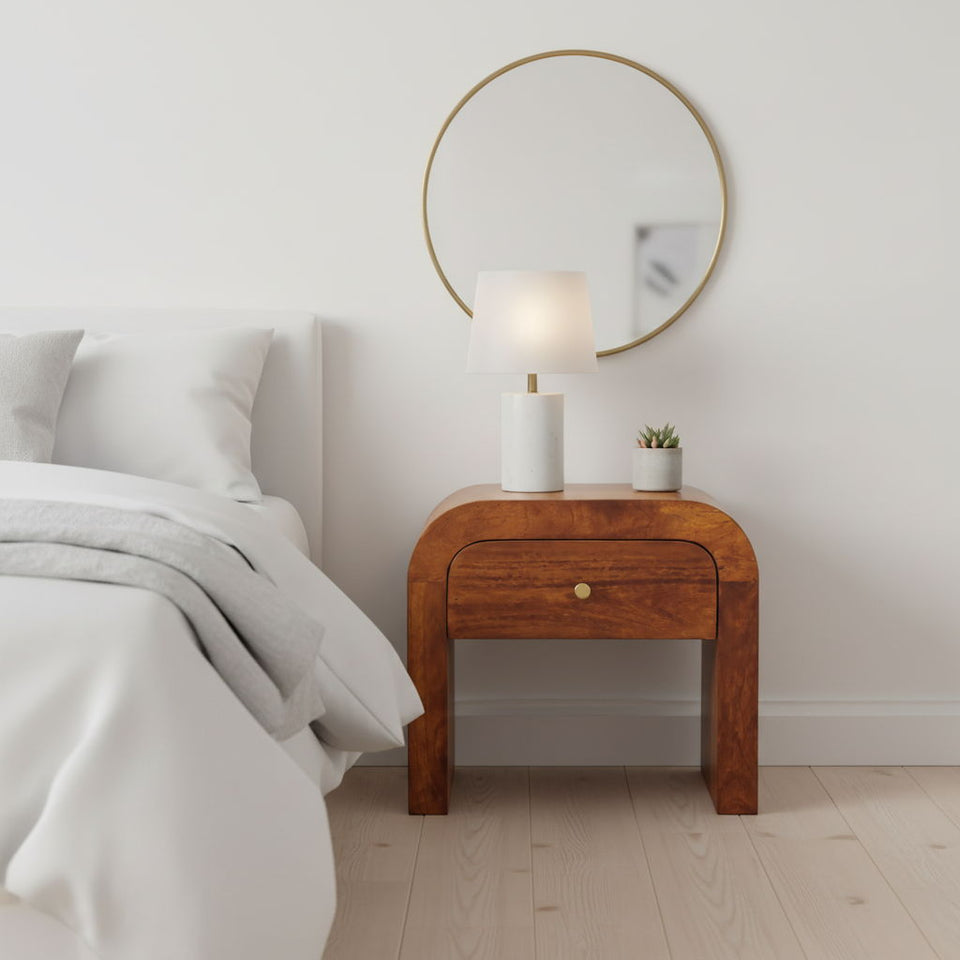 Mini Darcy - Nightstand With Curved Edges
