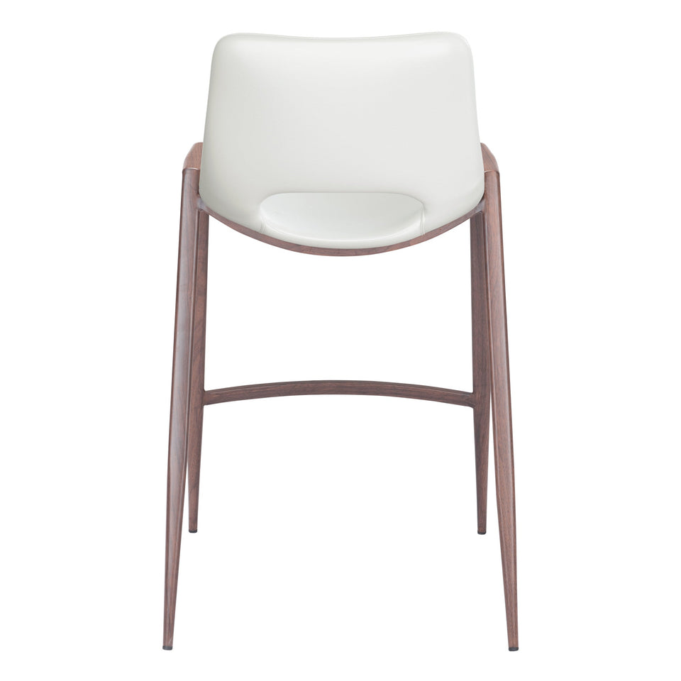 Desi Counter Stool (Set of 2) White & Walnut