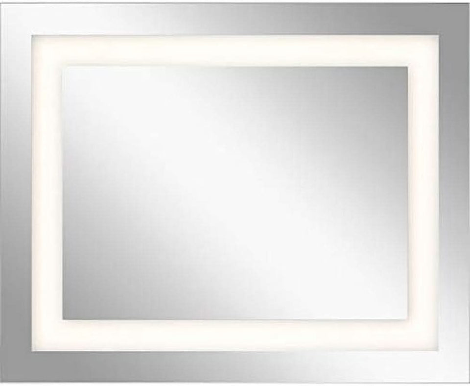 LED Backlit Mirror Chrome 30x24 Inch Vanity Mirror