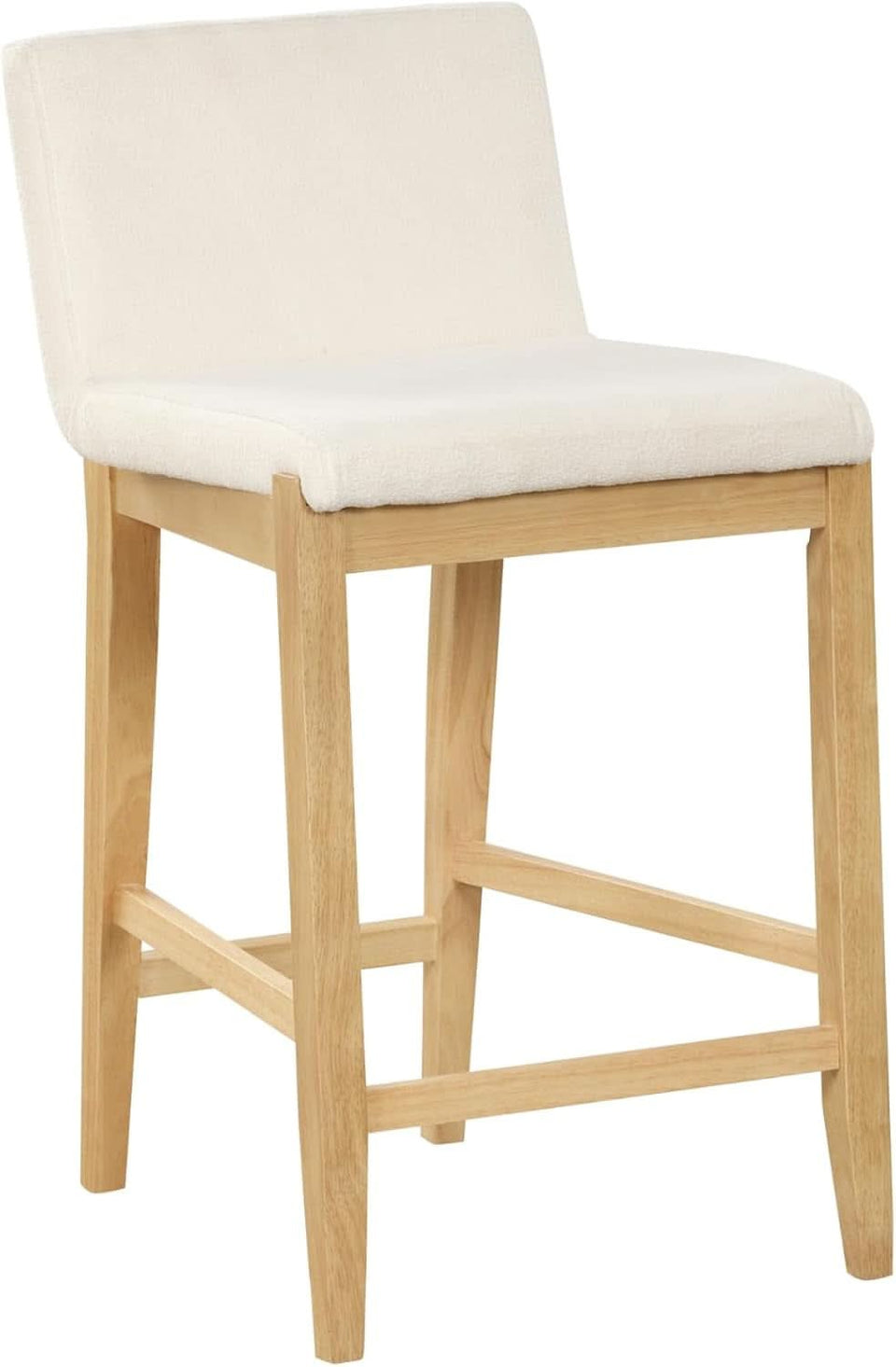 Gracie Modern Counter Height Bar Stool Cream Boucle
