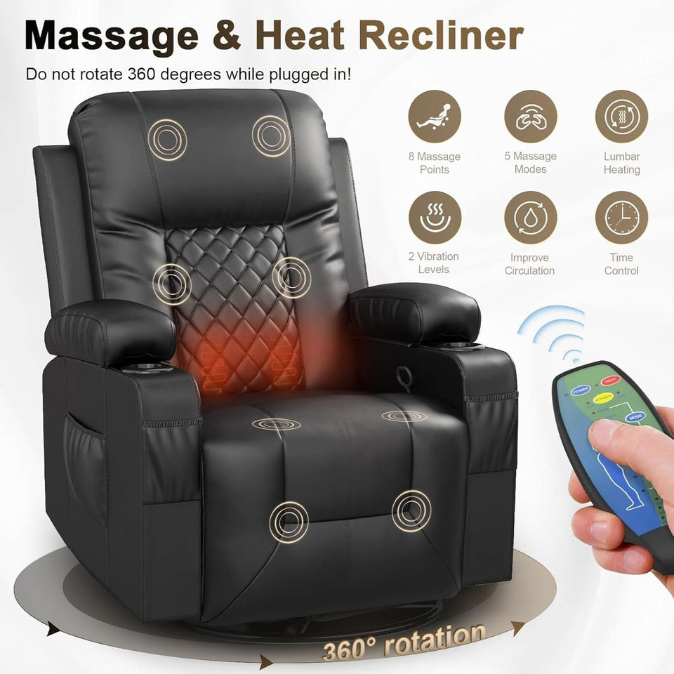 Living Room Furniture Set Loveseat Recliner And 2 Piece Massage Recliner Chairs