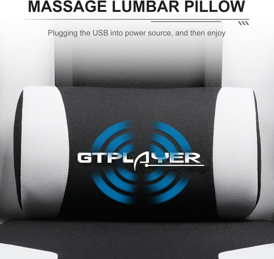 Ergonomic Gaming Chair With Footrest And Lumbar Support