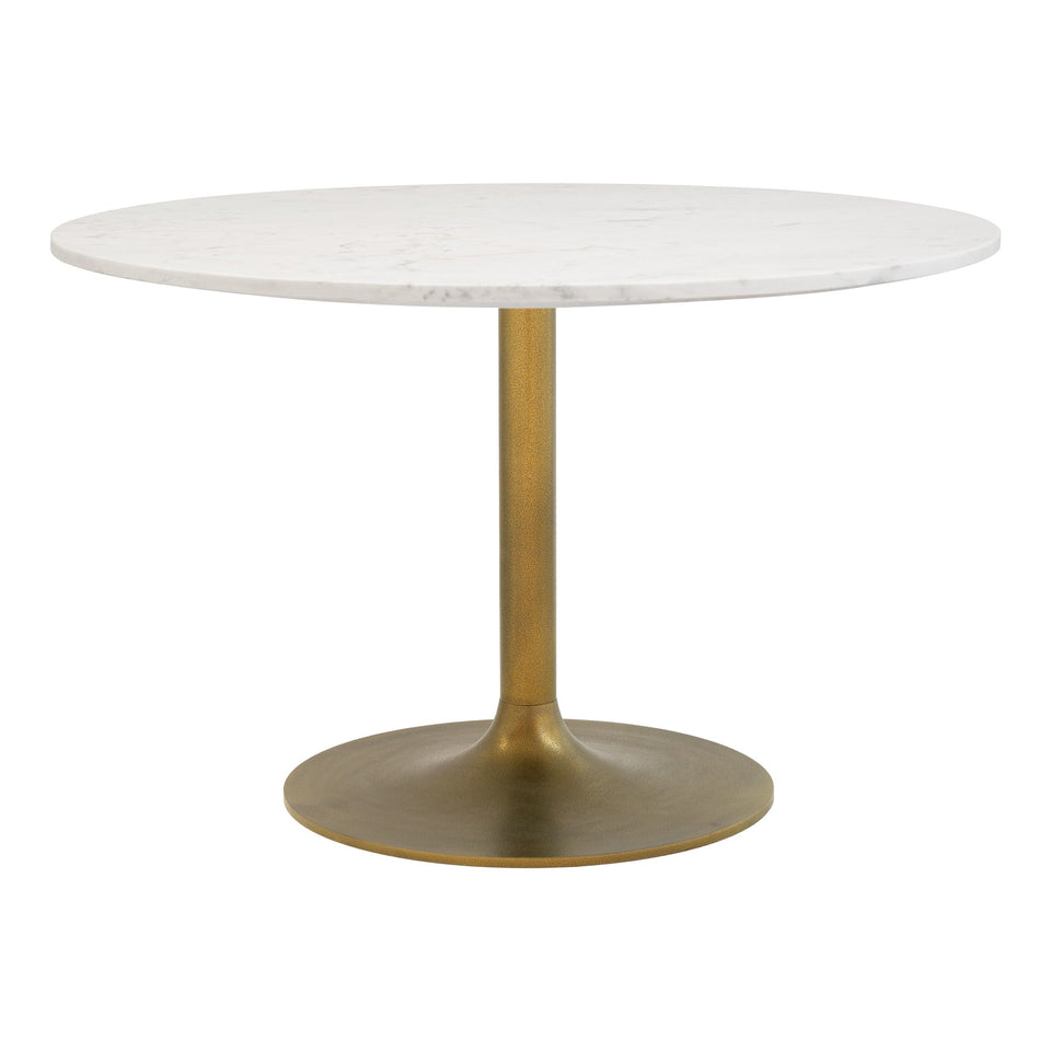 Ithaca Dining Table White & Gold