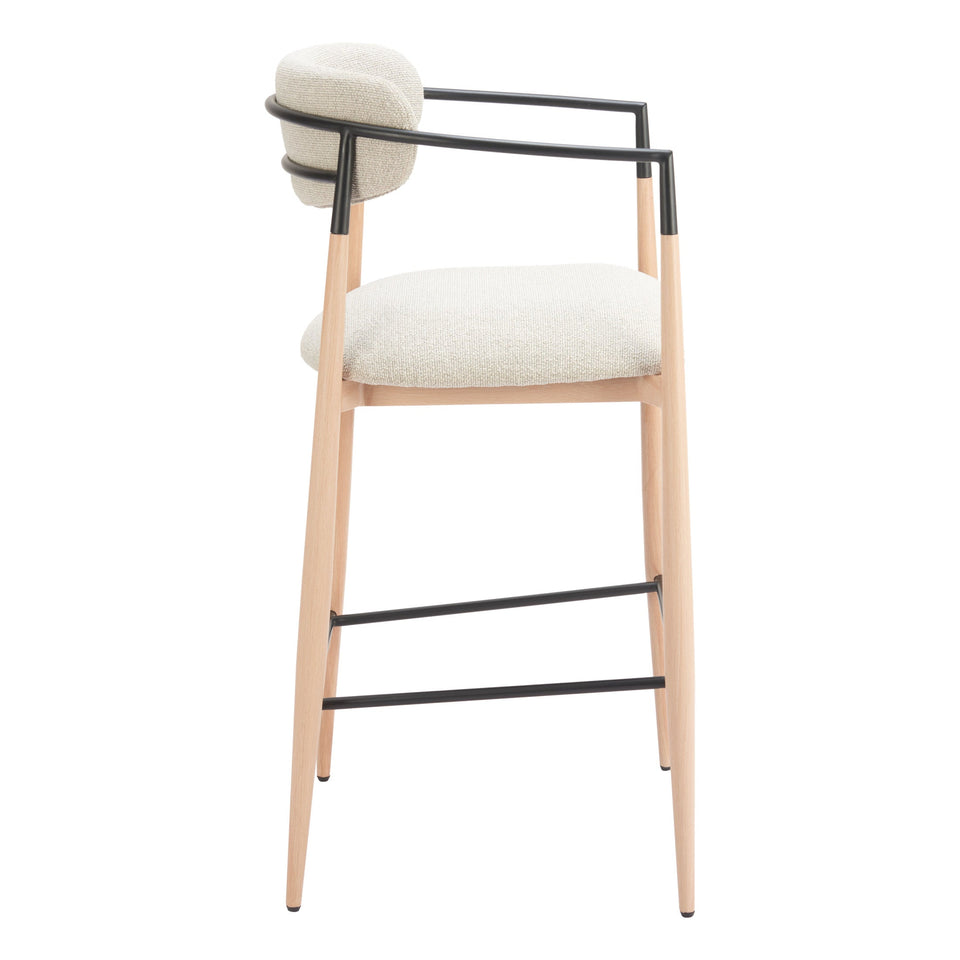 Equinox Barstool Oyster Gray & Natural