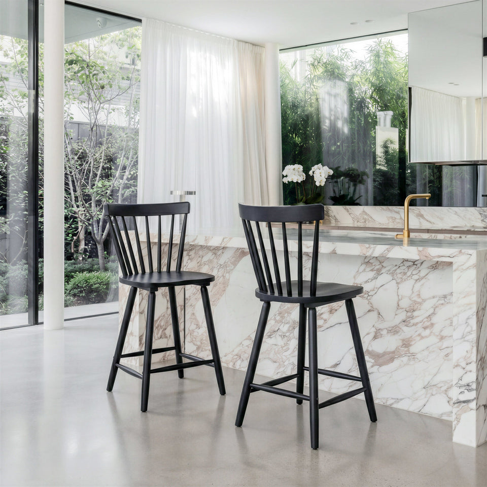 Tyce Counter Stool (Set of 2) Black
