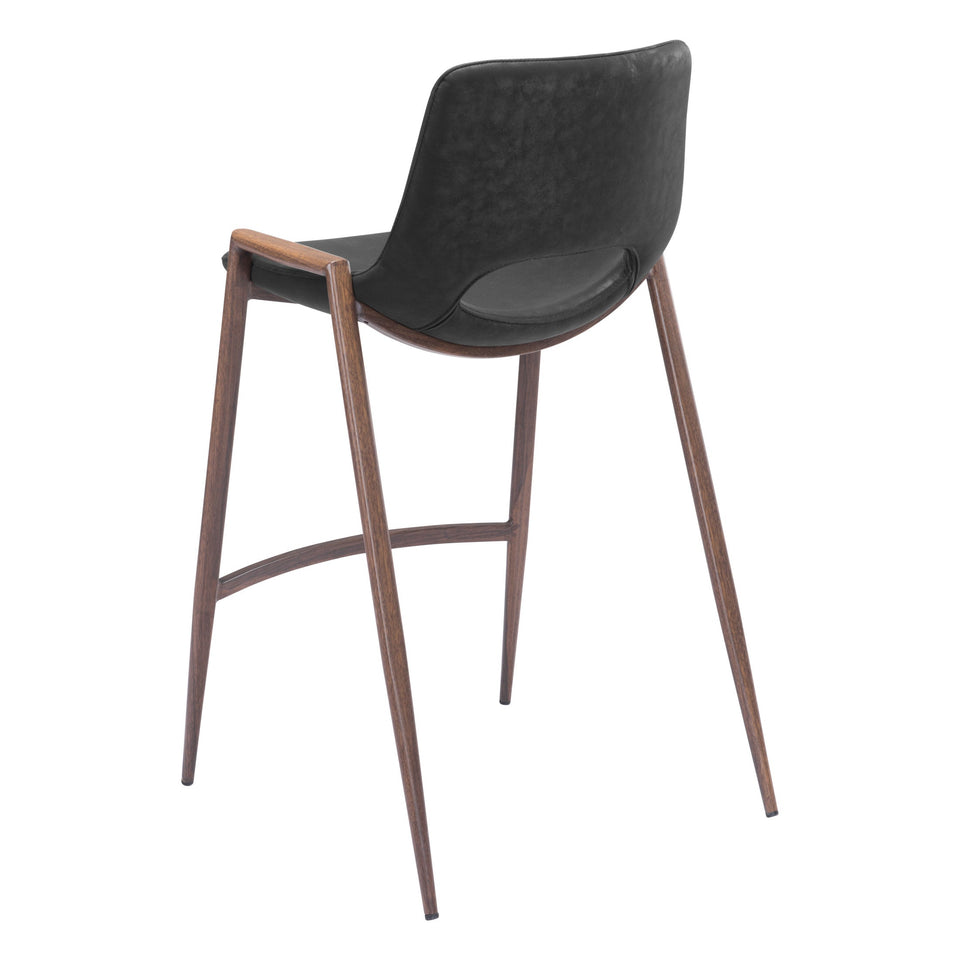 Desi Counter Stool (Set of 2) Black & Walnut