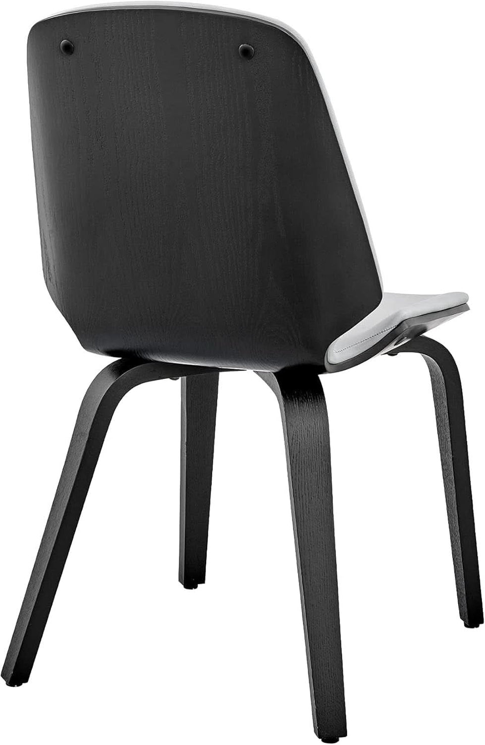 Gray Faux Leather Accent Dining Chair For Kitchen Table