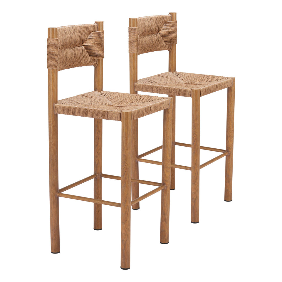 Iska Barstool (Set of 2) Natural