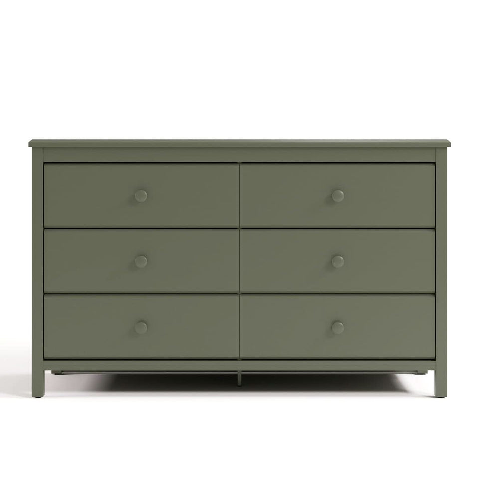 Olive Six Drawer Dresser Greenguard Gold Certified Nursery