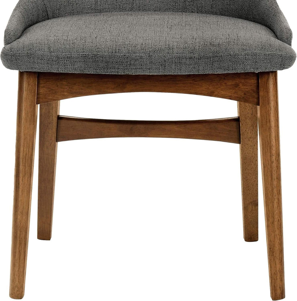 Azalea Charcoal Fabric Wood Dining Side Chairs 19 Inch Seat Height