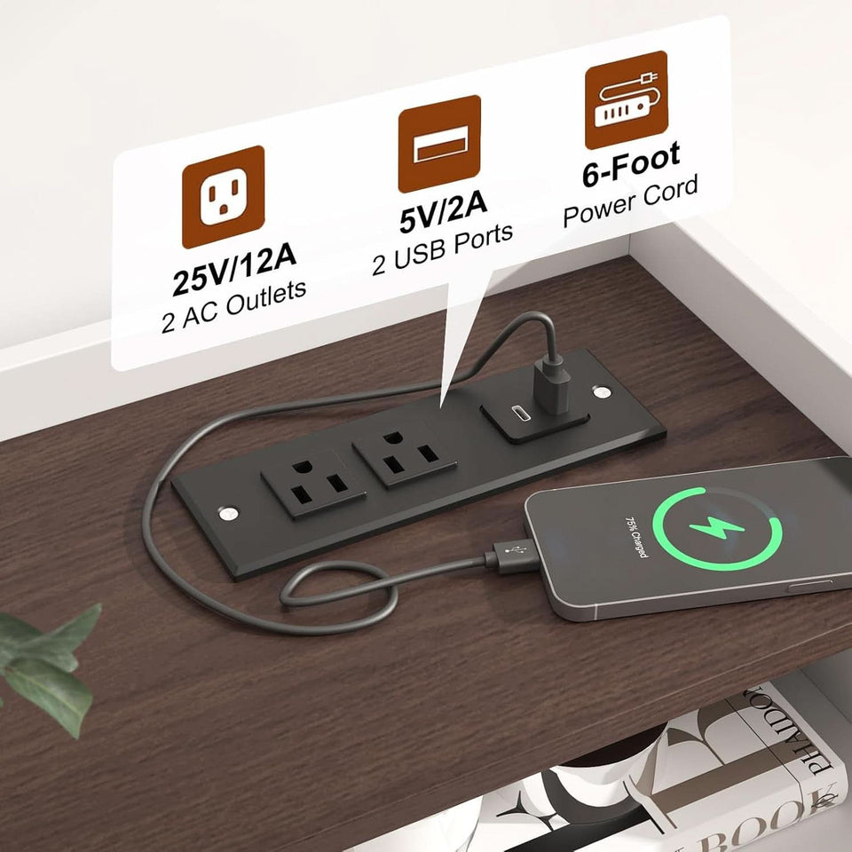 32 Inch Dresser With High Capacity Charging Station