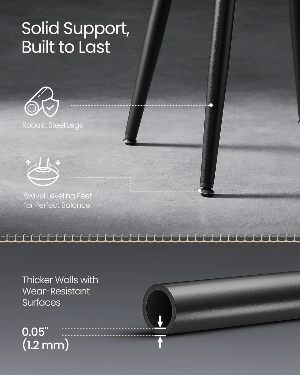 Dining Chairs Ink Black 19 Inch Tall Set Of 2 Sturdy