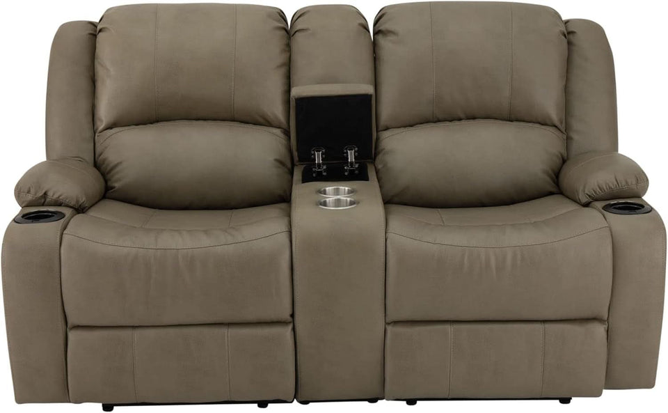 67 Inch Putty Powered RV Wall Hugger Recliner Sofa