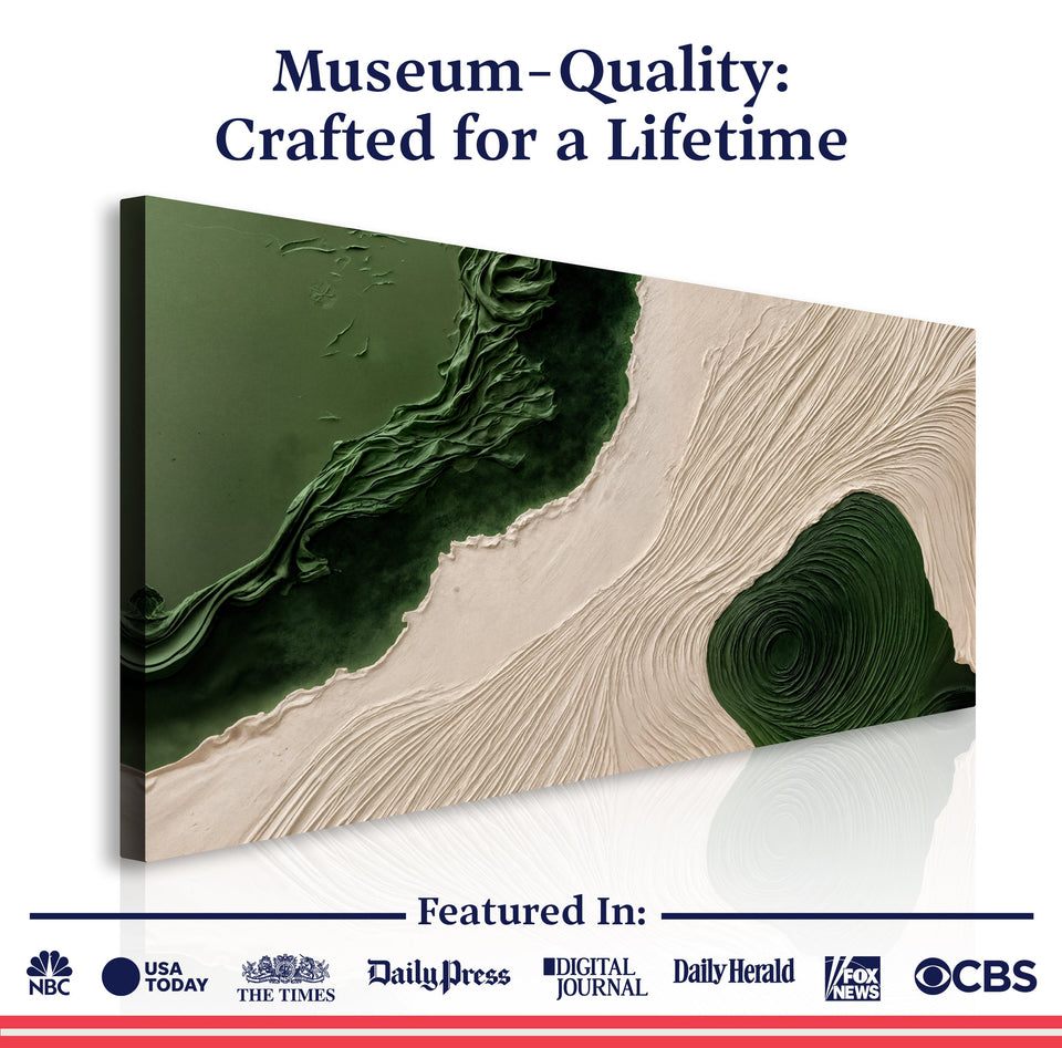Green Rivers Abstract Wall Art XII
