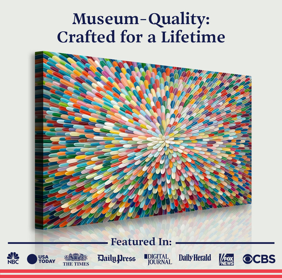 Radiant Bloom Abstract Wall Art