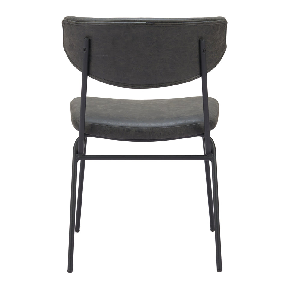 Charon Dining Chair (Set of 2) Vintage Black