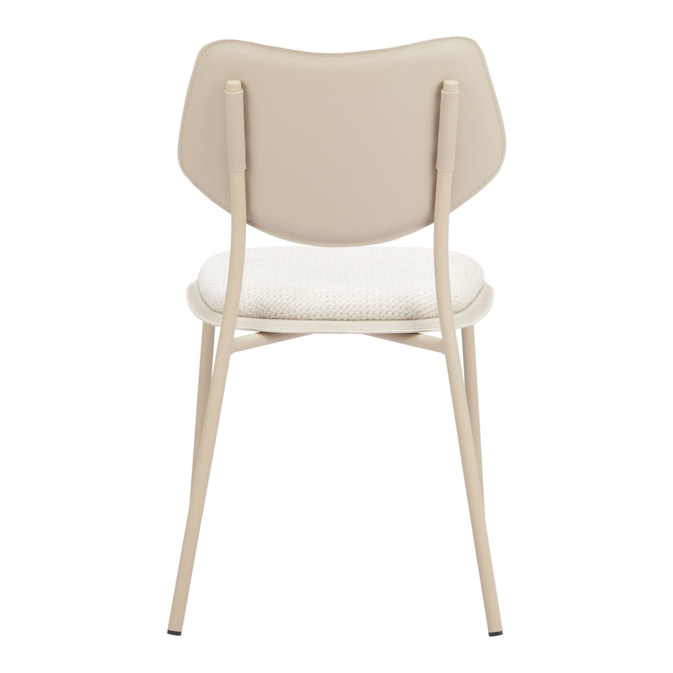 Zeal Dining Chair (Set of 4) Light Gray & Beige