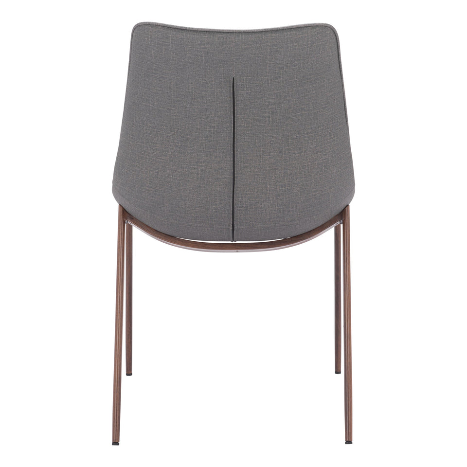 Magnus Dining Chair (Set of 2) Slate Gray & Walnut