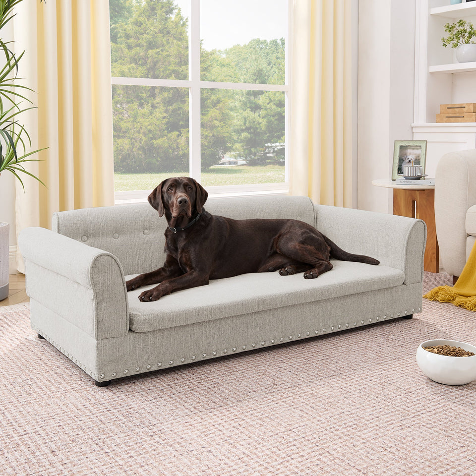 Oversized Pet Sofa with Elegant Modern Design – Olive Green, Beige, Dark Blue