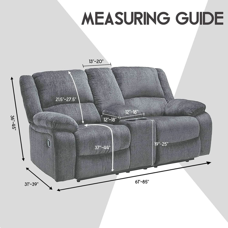 Velvet 8-Piece Reclining Loveseat Cover In Chocolate
