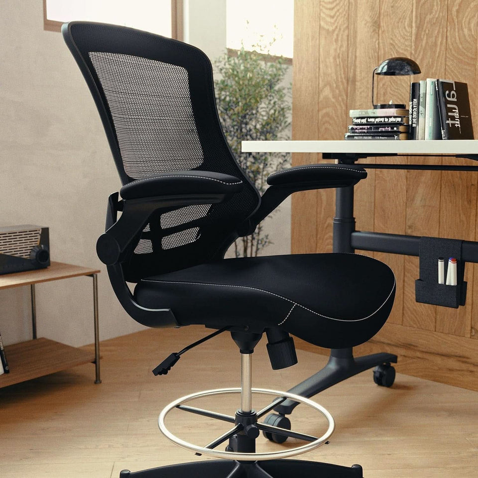 Kelista Mid Back Swivel Ergonomic Office Chair Black