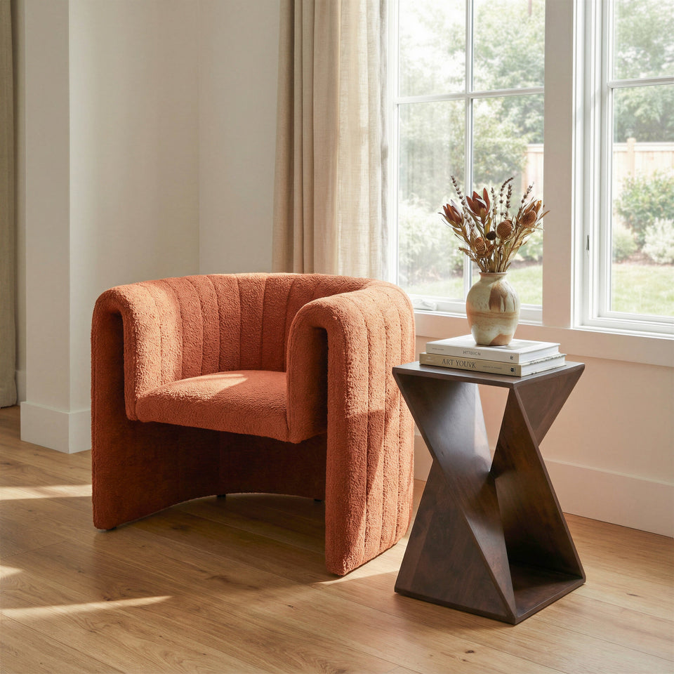 Viana Accent Chair Burnt Orange