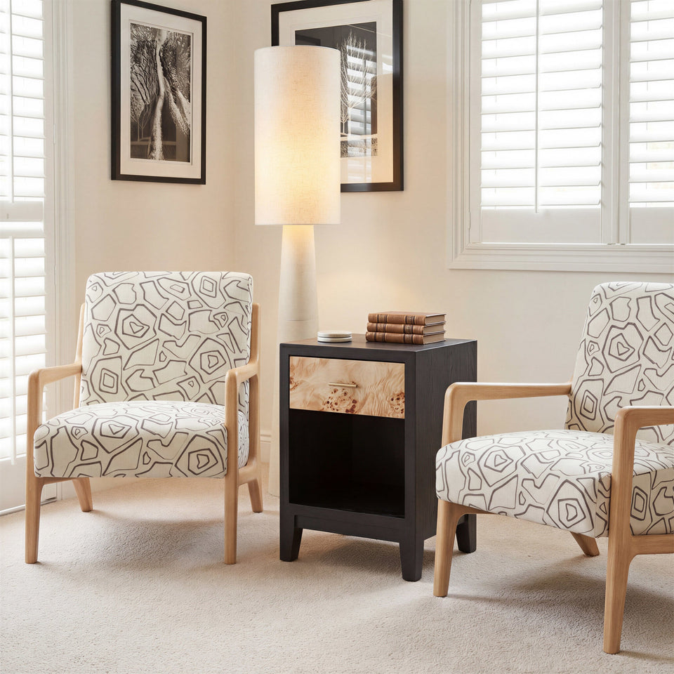 Runa Accent Chair Beige & Natural