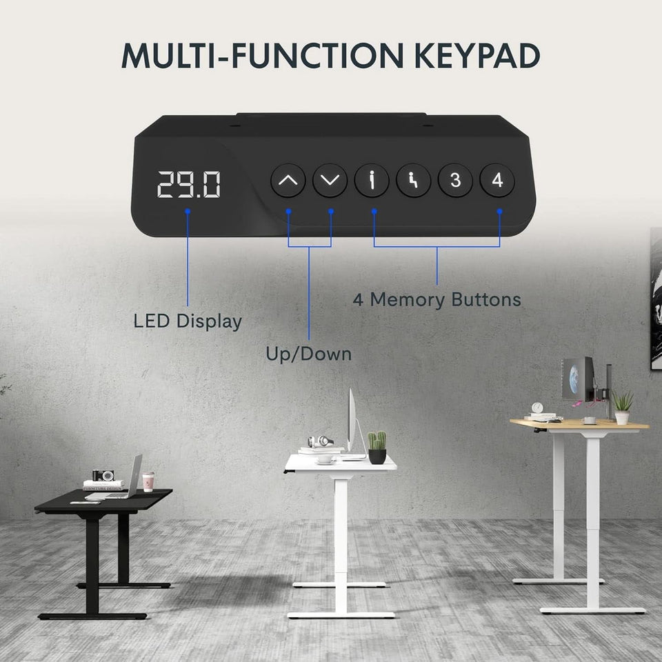 71 Inch Dual Motor Standing Desk With Memory Controller